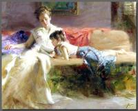 Pino Daeni - Impression oil painting.